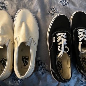 Vans cream and black and white pair. Would like to sell as a bundle.